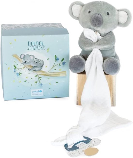 Fopspeenknuffel - Speendoekje met knuffel - Babycomfort - Zachte materialen - 11x11x11 cm - Grijs