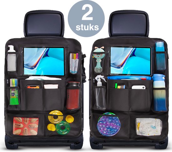 ForDig Auto Organizer 2 stuks - Tablet Houder Auto - Autostoel Organizer voor Kinderen - Universeel - Zwart van Ford