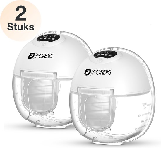 ForDig Elektrische Handsfree Borstkolf (2 stuks) – Draadloos - Draagbaar – Dubbele Kolfapparaat van Ford