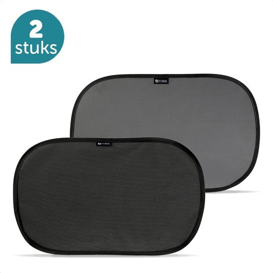 ForDig Zonnescherm Auto (2 Stuks) - Extra Donker - Zonwering UV Protectie voor Auto Zijruit – Zonwering Auto – Zonder zuignappen – 80 GSM – 51 x 31 CM van Ford
