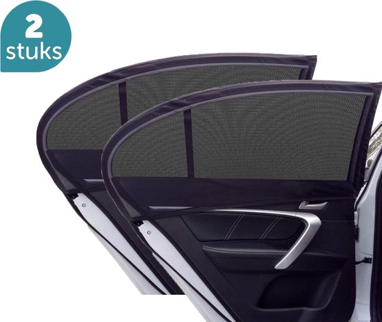 ForDig Zonnescherm Auto (2 stuks) - Zonwering UV Protectie voor Auto Zijruit – Zonwering Auto – Zonder zuignappen – Over Deur – 112 x 51 CM van Ford