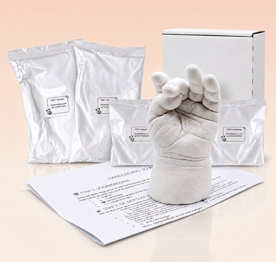 Forever Tiny® Essential 3D Gipsafdrukset - Baby Hand & Voet - Goed voor 2 Afdrukken - Voordelige keuze van Merkloos