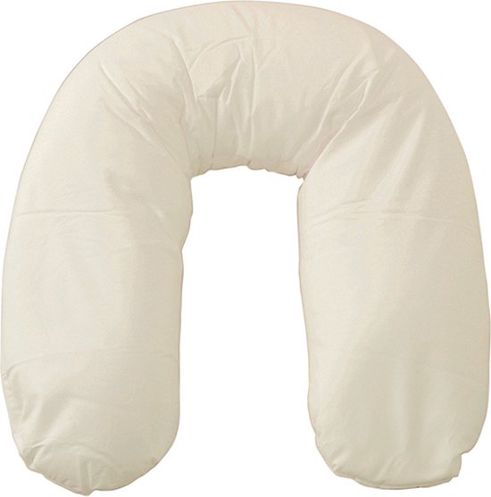 Form Fix Basic Voedingskussenhoes - Body Pillow Kussensloop - Zwangerschapskussen hoes - Zijslaapkussen hoes - 100% Katoen Hoes - Warmwit van Form Fix