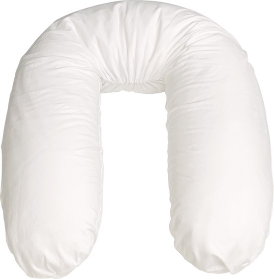 Form Fix XL Voedingskussenhoes - Body Pillow Kussensloop - Zwangerschapskussen hoes - Zijslaapkussen hoes - 100% Jersey Hoes - Wit van Form Fix