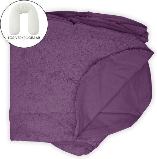 Form Fix XL Voedingskussenhoes - Body Pillow Kussensloop - Zwangerschapskussen hoes - Zijslaapkussen hoes - Badstof/Katoen Hoes - Paars van Form Fix