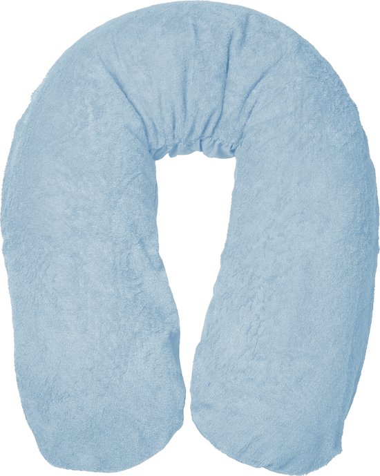 Form Fix XL Voedingskussenhoes - Body Pillow Kussensloop - Zwangerschapskussen hoes - Zijslaapkussen hoes - Badstof/Katoen Hoes - Soft Blue van Form Fix