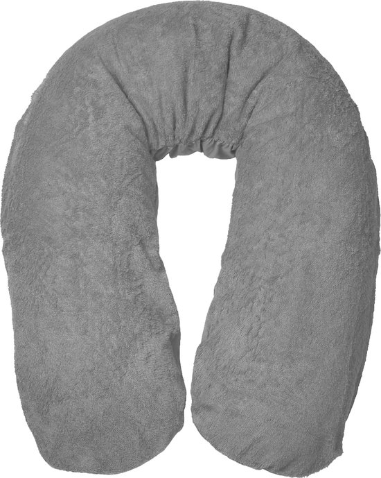Form Fix XL Voedingskussenhoes - Body Pillow Kussensloop - Zwangerschapskussen hoes - Zijslaapkussen hoes - Badstof/Katoen Hoes - Staalgrijs van Form Fix