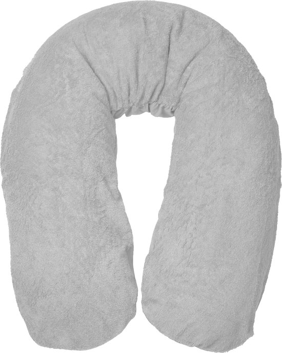 Form Fix XL Voedingskussenhoes - Body Pillow Kussensloop - Zwangerschapskussen hoes - Zijslaapkussen hoes - Badstof/Katoen Hoes - Zilvergrijs van Form Fix