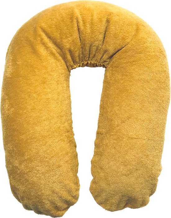 Form Fix XL Zwangerschapskussen - Voedingskussen - Zijslaapkussen - Body Pillow - Lichaamskussen - 185 cm - Inclusief Badstof/Katoen Hoes Oker van Form Fix