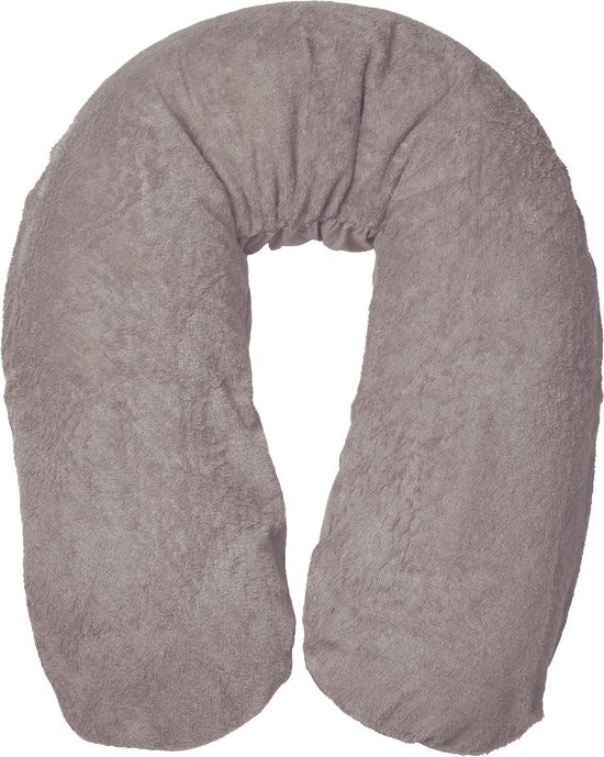 Form Fix XL Zwangerschapskussen - Voedingskussen - Zijslaapkussen - Body Pillow - Lichaamskussen - 185 cm - Inclusief Badstof/Katoen Hoes Taupe van Merkloos