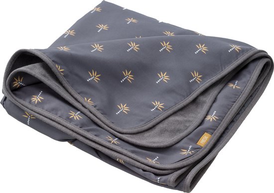Fresk Kids Palmtree Steel Gray - Poncho - Strandponcho met hoodie van Fresk