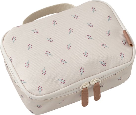 Fresk Kleine Koeltas Kind 2.5 L– Lunchtas Meisjes – Thermische Lunch Koeltas - Met Bestekvak - Waterafstotende Lunchtas - Ecru - Berries