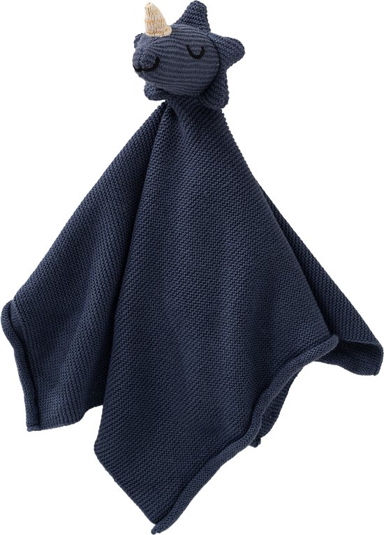 Fresk Knuffel - Knuffeldoekje - Tutpoppetje - Kraamcadeau voor Jongens en Meisjes - Baby Cadeau - Blauw - Dino van Fresk