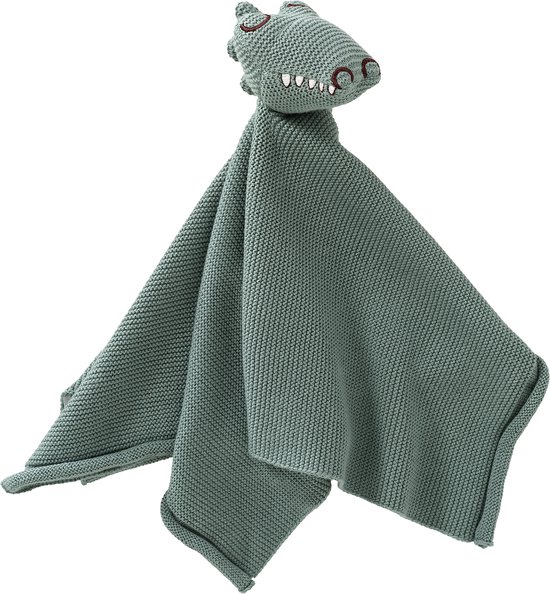 Fresk Knuffel - Knuffeldoekje - Tutpoppetje - Kraamcadeau voor Jongens en Meisjes - Baby Cadeau - Groen - Crocodile van Fresk