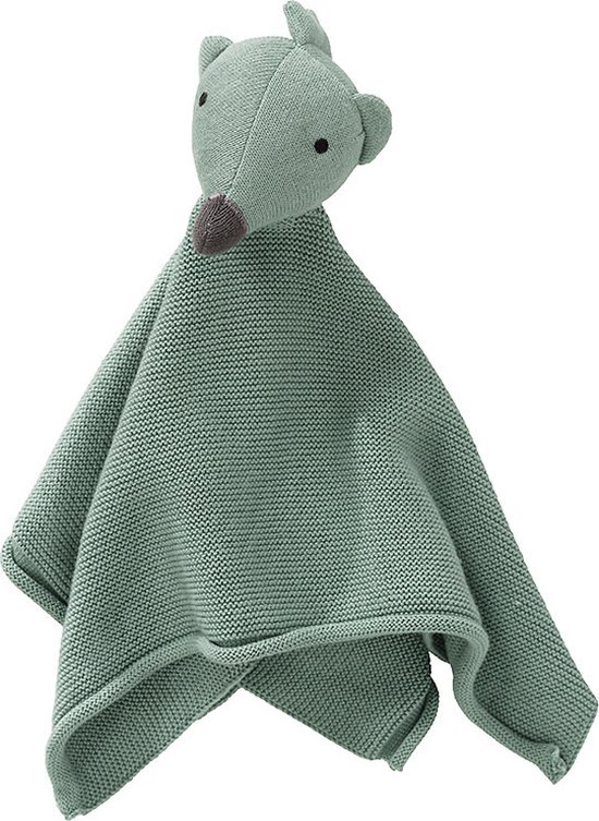 Fresk Knuffel - Knuffeldoekje - Tutpoppetje - Kraamcadeau voor Jongens en Meisjes - Baby Cadeau - Groen - Hedgehog van Fresk