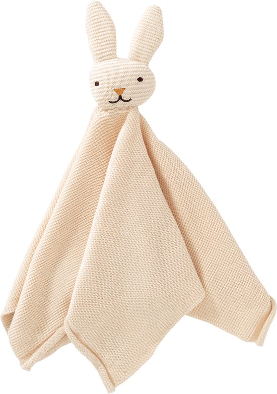 Fresk Knuffel - Knuffeldoekje - Tutpoppetje - Kraamcadeau voor Jongens en Meisjes - Baby Cadeau - Zandkleurig - Rabbit van Fresk