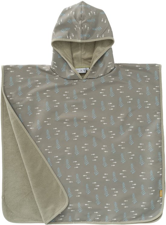 Fresk UV badponcho one size - Badcape met Capuchon – Sneldrogend Strandlaken - Jongens - Groen - Ocean Green