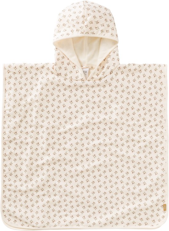 Fresk UV badponcho one size - Badcape met Capuchon – Sneldrogend Strandlaken - Unisex - Creme - Olives
