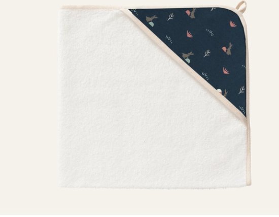 Fresk wrapper/badcape - handdoek baby- Rabbit Mood Indigo van Fresk