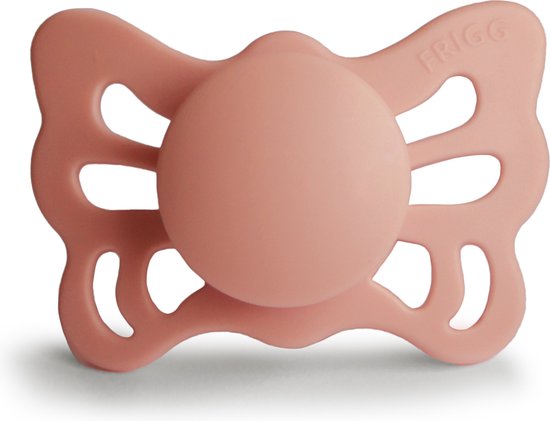 FRIGG BUTTERFLY Fopspeen 1 stuks - Siliconen - Maat 1 - 0 - 6 maanden - Pretty in Peach van FRIGG