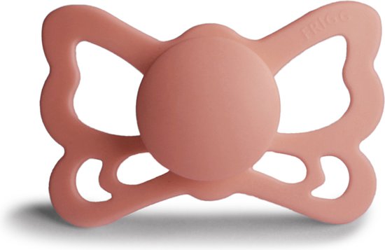 FRIGG BUTTERFLY Fopspeen 1 stuks - Siliconen - Maat 2 - vanaf 6 maanden - Pretty in Peach van FRIGG