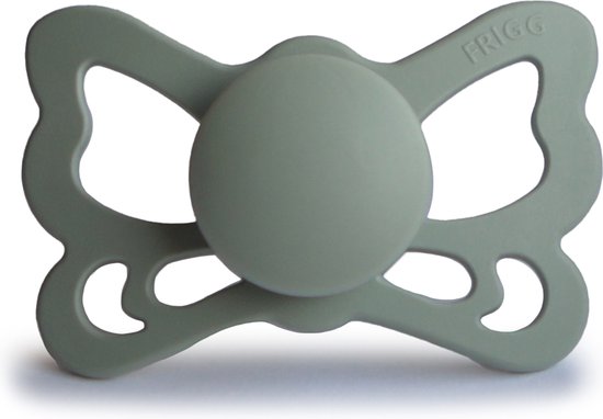 FRIGG BUTTERFLY Fopspeen 1 stuks - Siliconen - Maat 2 - vanaf 6 maanden - Sage van FRIGG