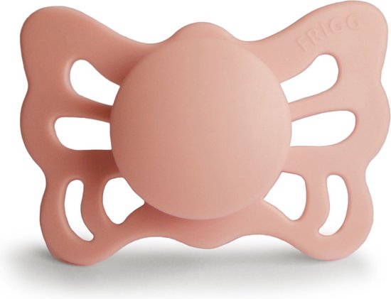 Frigg butterfly Pretty in Peach - silicone anatomisch - 0-6 maanden van FRIGG