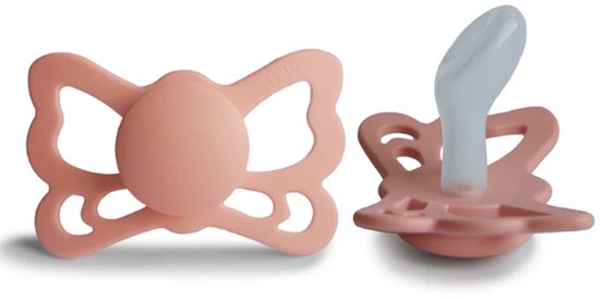 FRIGG - BUTTERFLY - SILICONE - Pretty Peach maat 2 - Vanaf 6 maanden - 4 stuks