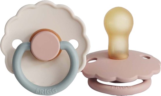 Frigg Daisy Fopspeen - 0-6 mnd (2 stuks) - Blooming Blush/Cotton van FRIGG