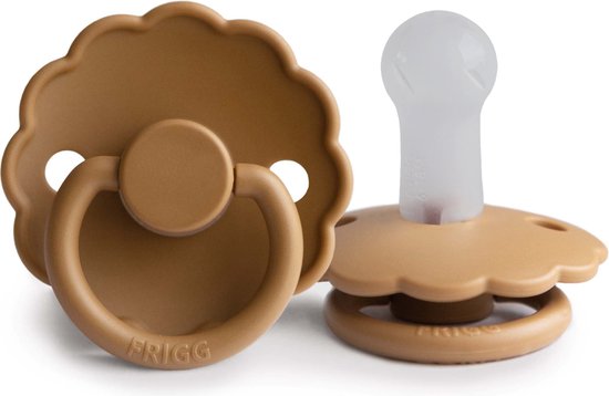 FRIGG DAISY Fopspeen 1 stuks - Siliconen - Maat 2 - vanaf 6 maanden - Cappucino van FRIGG