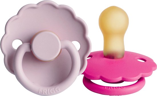 Frigg Daisy Fopspeen - 6-18 mnd (2 stuks) - Lila/Fuchsia van FRIGG