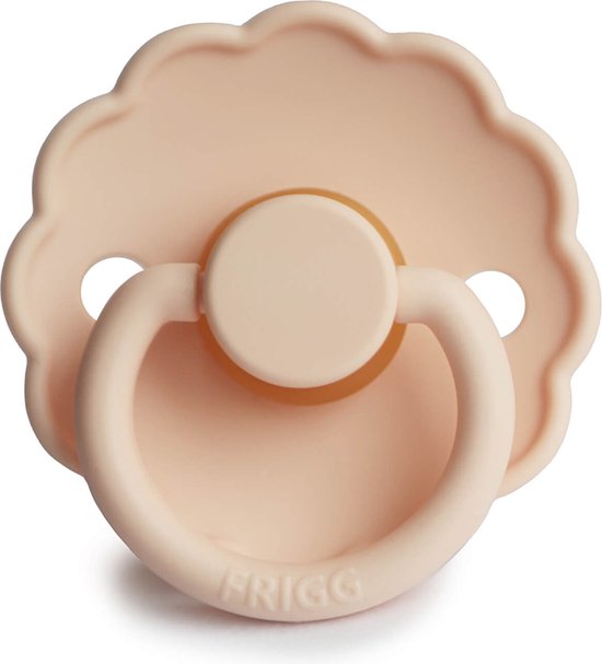 Frigg Daisy Latex Fopspeen 6+M | Pink Cream van FRIGG