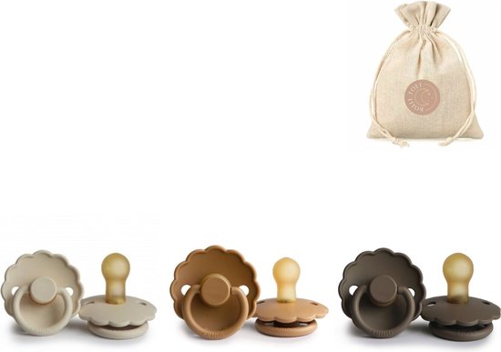 FRIGG Daisy T2 - cream, cappuccino, portobello + Bolletoet speenzakje - 6-18 maanden van FRIGG