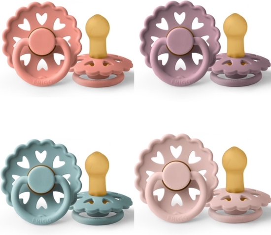 Frigg Fairytale Fopspeen set 4 stuks Ole Lukoie,The Little Mermaid,The Princes And The Pea en The Little Match Girl 0-6 maand maat 1 van Merkloos