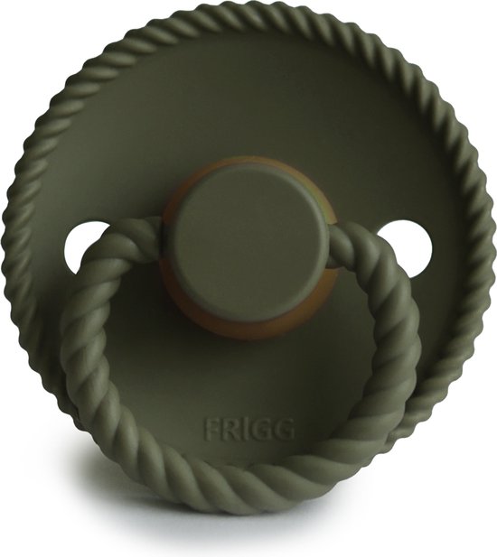 Frigg fopspeen latex Rope- olive/ 6-18 maanden van FRIGG