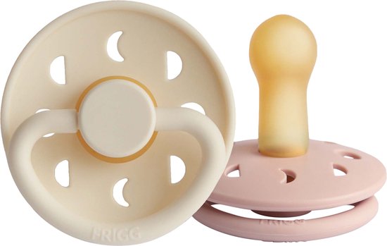 Frigg Fopspeen Moon Blush/Cream T2 6-18mnd (2 stuks) van FRIGG