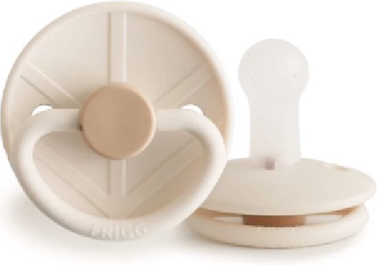 FRIGG LITTLE VIKING Fopspeen 1 stuks - Siliconen - Maat 2 - vanaf 6 maanden - Cream van FRIGG