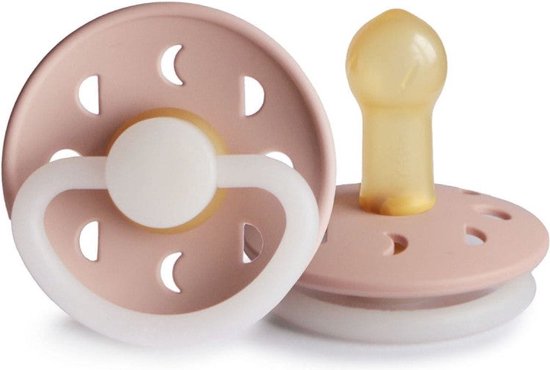 Frigg Moon Latex Fopspeen 6+M | Blush Night van FRIGG