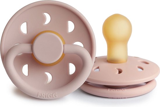 FRIGG MOON - T2 - Fopspeen - Natuurrubber - BLUSH - 6-18 Maanden van FRIGG