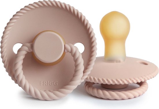 FRIGG - Rope Fopspeen Natuurlijk Rubber - maat T2 (6-18 maanden) van FRIGG