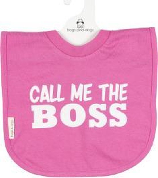 Frogs and dogs Slabber - Call me the boss- roze van Frogs and Dogs