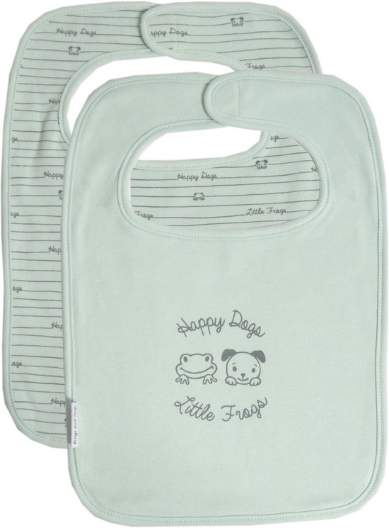 Frogs and Dogs | Slabber Geprint | Groen | Maat One size van Frogs and Dogs