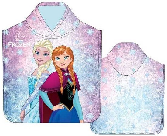 Frozen badponcho - 100 x 50 cm. - Disney Frozen poncho handdoek - sneldrogend van Disney