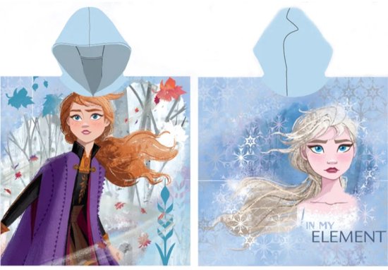 Frozen In my element badponcho 55x110cm sneldrogend van Merkloos