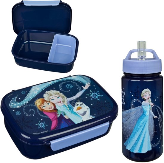 Frozen Lunchset - Lunchbox - Drinkfles - Meerkleurig - Lunchbox Kinderen