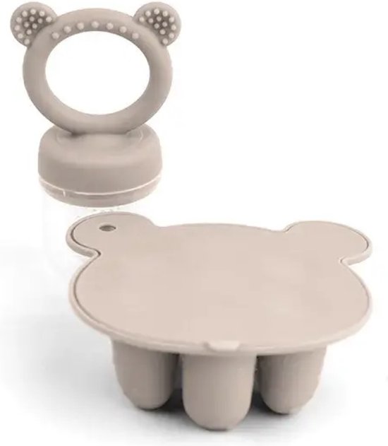 Fruitspeen - Beige - sabbel speen - baby speen - Ijs mal - fruit - bijtring - Fruitspeen - Grote speen - Fruit baby - BPA VRIJ - Speelgoed van Merkloos