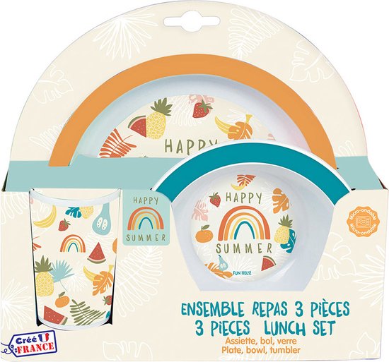 Fruity's Ontbijtsetje Happy Summer - 3 delig - Polypropyleen van Fruity's