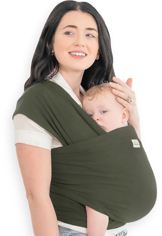 Frummel Baby Draagdoek Groen - Draagzak - Baby Wrap - Baby carrier - Draagdoek baby - Baby 0-36 maanden - Newborn