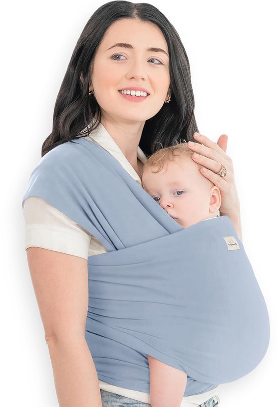 Frummel Baby Draagdoek Lichtblauw - Draagzak - Baby Wrap - Baby carrier - Draagdoek baby - Baby 0-36 maanden - Newborn