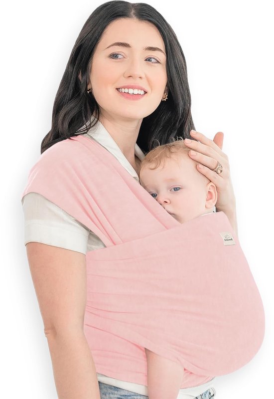 Frummel Baby Draagdoek Roze - Draagzak - Baby Wrap - Baby carrier - Draagdoek baby - Baby 0-36 maanden - Newborn